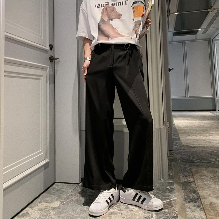 Quần tây ống suông rộng màu trơn cỡ S-3XL thời trang thanh lịch cho nam | BigBuy360 - bigbuy360.vn