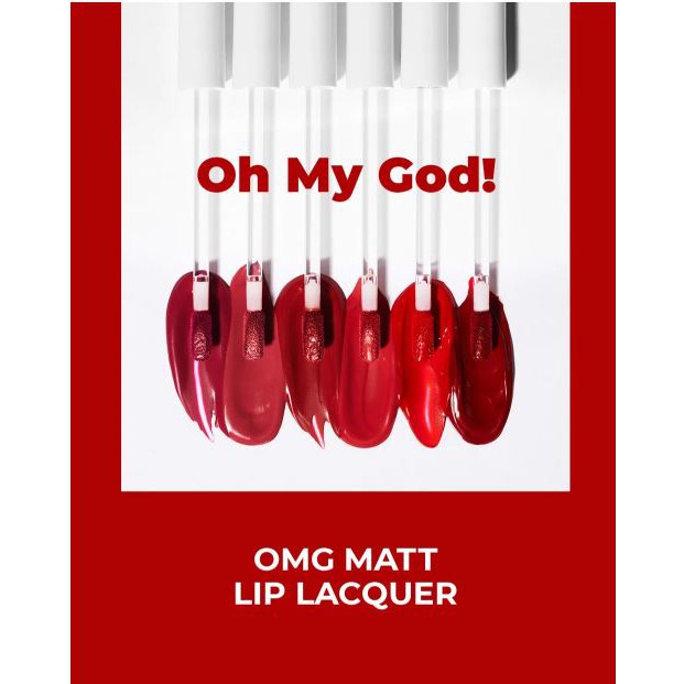 Son Kem Lì Mịn Mượt, Nhẹ Môi B.O.M OMG Matt Lip Lacquer 4g