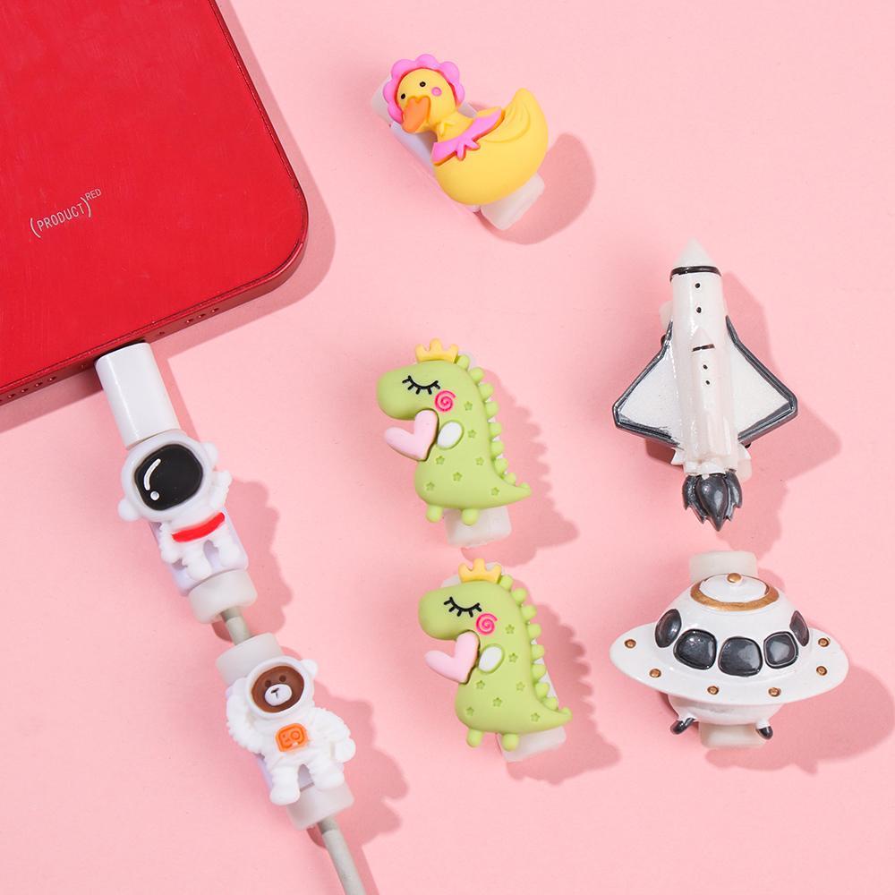 Vỏ Bọc PVC Bảo Vệ Dây Cáp USB Họa Tiết Hoạt Hình Dễ Thương