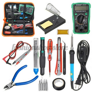 Pro 60W Electric Soldering Iron Multimeter Tool Set Adjustable Temperature Welding Kit W/ Kit Bag FASHIONSHOWSTORE
