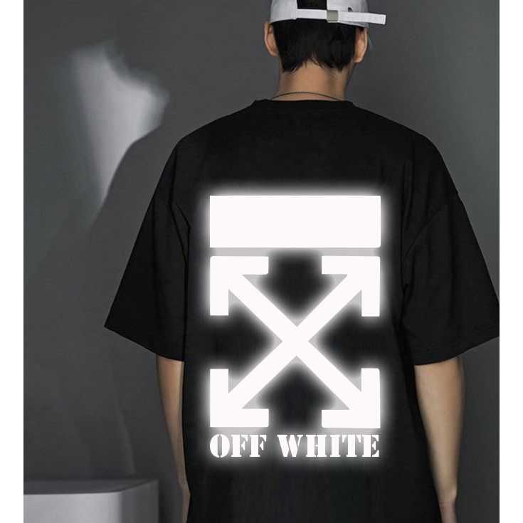 Áo Thun, Áo Thun Tay Lỡ Phom Rộng Unisex In Logo Off White, In Decal Phản Quang Siêu Đẹp | BigBuy360 - bigbuy360.vn