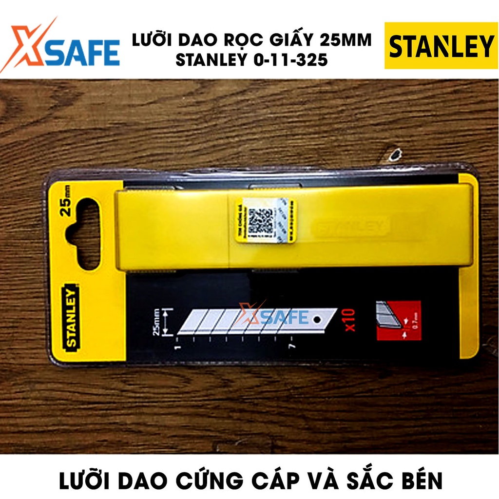 Lưỡi dao rọc giấy STANLEY gia công từ thép hợp kim cao cấp Bộ 10 lưỡi dao cứng cáp, chất lượng cao