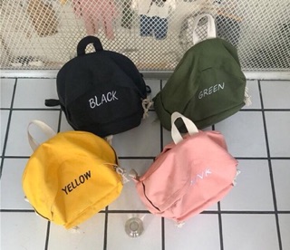 Ba lô Pink - Yellow - Green - Black (ẢNH THẬT)