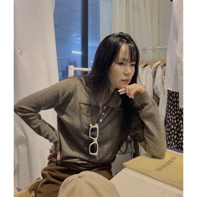 Áo len cổ polo Hàn