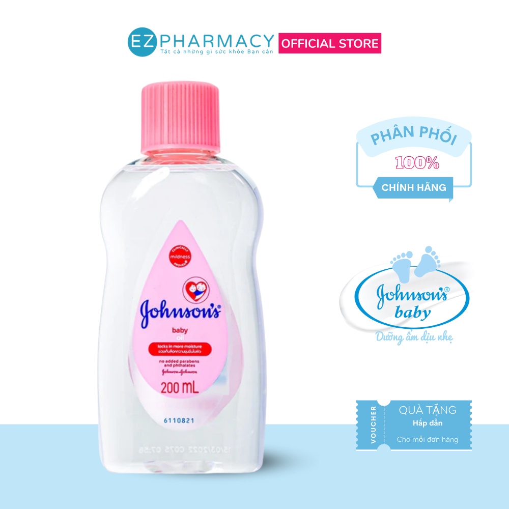 Dầu mát-xa và dưỡng ẩm Johnson's baby Oil 50ml/200ml