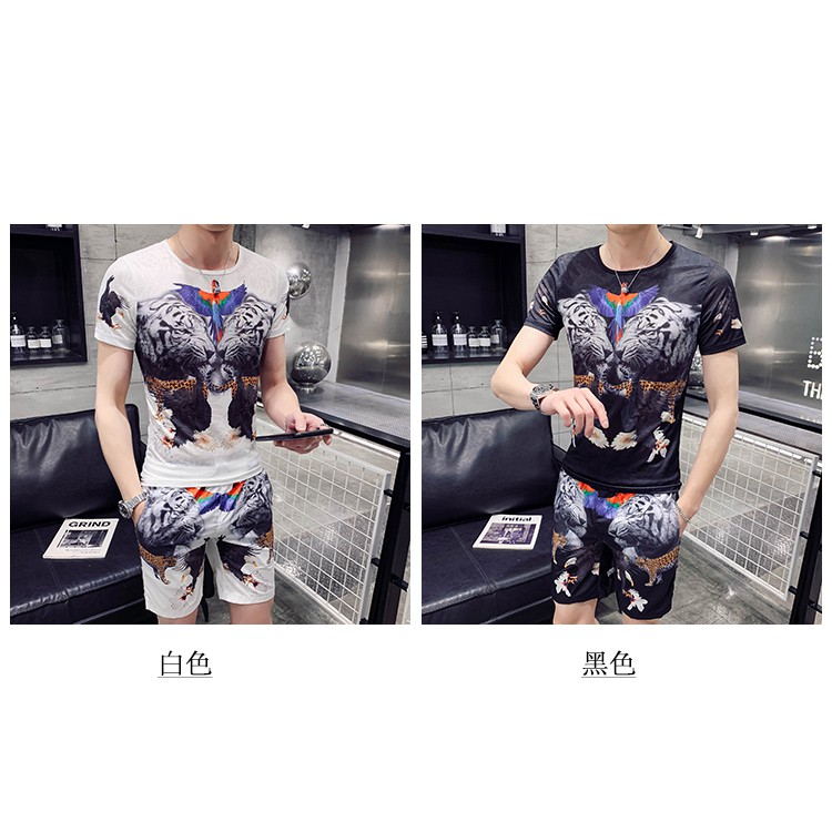 Áo thun Nam họa tiết con cọp và phượng hoàng độc đáo, chất liệu vải thun lạnh cao cấp dễ phối đồ hợp xu hướng thời trang