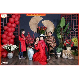 cây chuối giả cảnh ( tặng chậu nhựa kèm giỏ cói)
