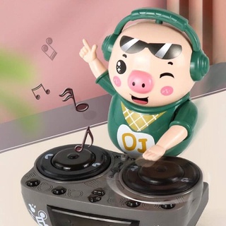 Heo phát nhạc - chú heo chơi dj năng động siêu dễ thương nhảy theo nhạc và đèn cho bé