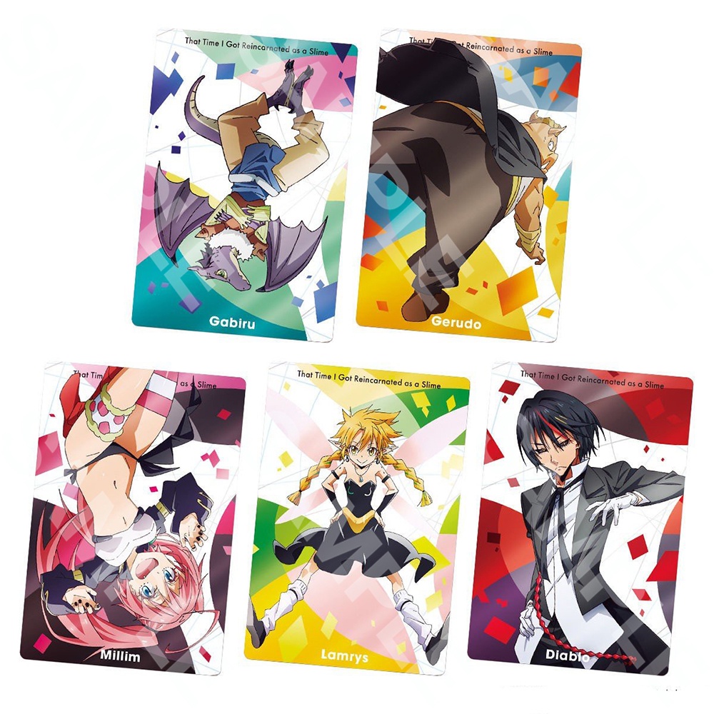 M1 Ảnh card bo góc in hình CHUYỂN SINH THÀNH SLIME thẻ bo viền 5*8cm anime Tensei-shitara Slime datta ken chibi