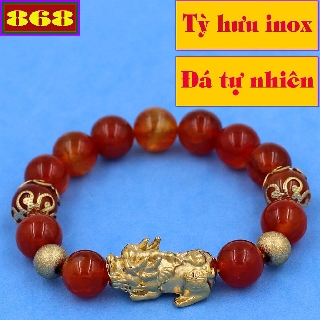 Vòng tay đá vân rồng đỏ 10 ly tỳ hưu vvrdthvhkhb10