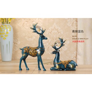 Cặp hươu may mắn trang trí