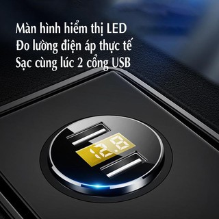 Tẩu Sạc Ô Tô Tích Hợp Màn Hình Led, Tẩu Sạc 12-24V Xe Hơi Mila Store