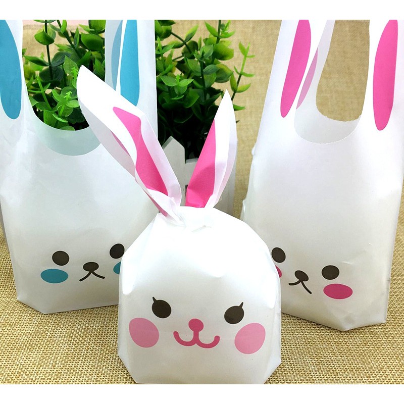20pcs Rabbit Cookie Plastic Candy Biscuit Packaging Gift