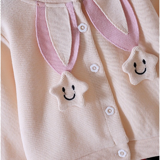 Áo Khoác Cardigan Tay Dài Thoải Mái Thời Trang Cho Bé Gái 0-4 Tuổi