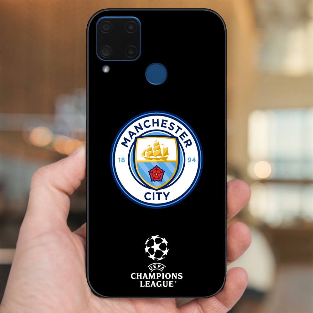 Ốp lưng Realme C15 viền đen in hình Manchester City MC