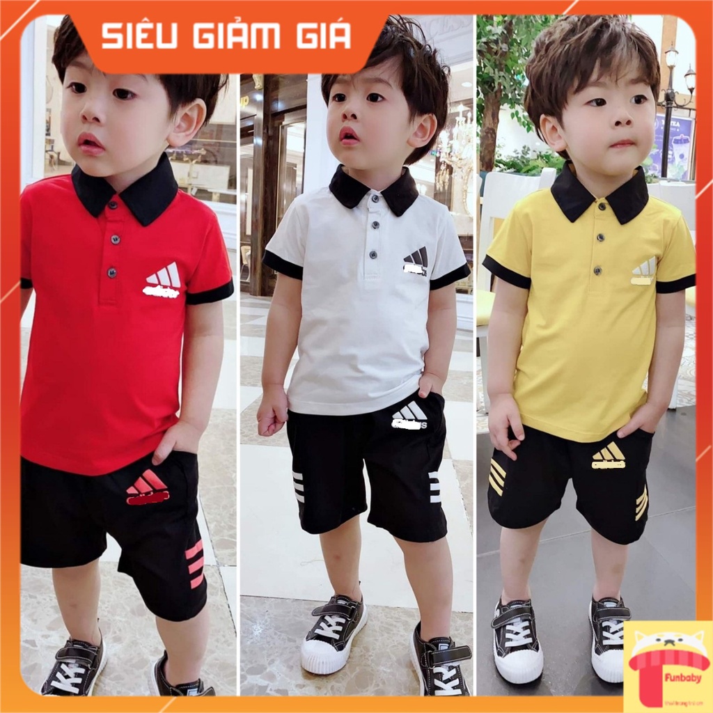 Quần áo hè bé trai 9-13 tuổi cồ đức, Bộ cộc tay cho bé size đại vải cotton co giãn tốt thấm hút mồ hôi tốt