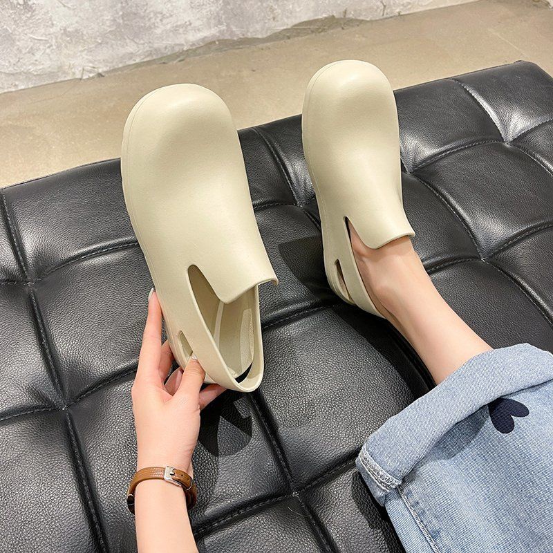 Giày Sandal Đế Bằng Chống Trượt Chống Thấm Nước Thời Trang Đi Biển Cho Nữ