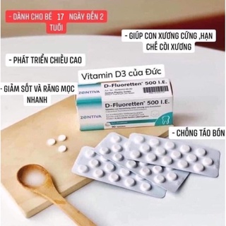 Vitamin D-Fluoretten 500 I.E - bổ sung d3 cho trẻ (Nội địa Đức) thumbnail
