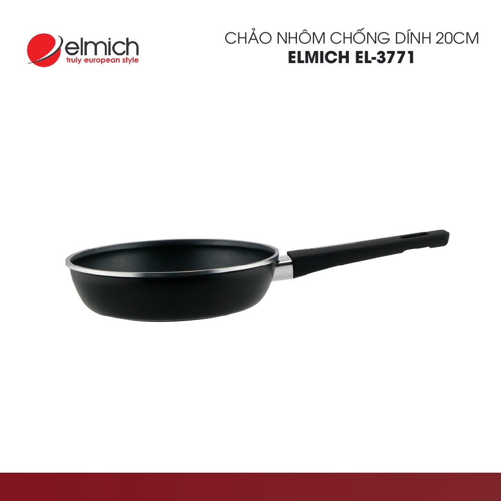 Chảo nhôm chống dính cao cấp Elmich Nero | EL3771 size 20cm | EL3772 size 24cm | EL3773 size 26cm | EL3774 size 28cm