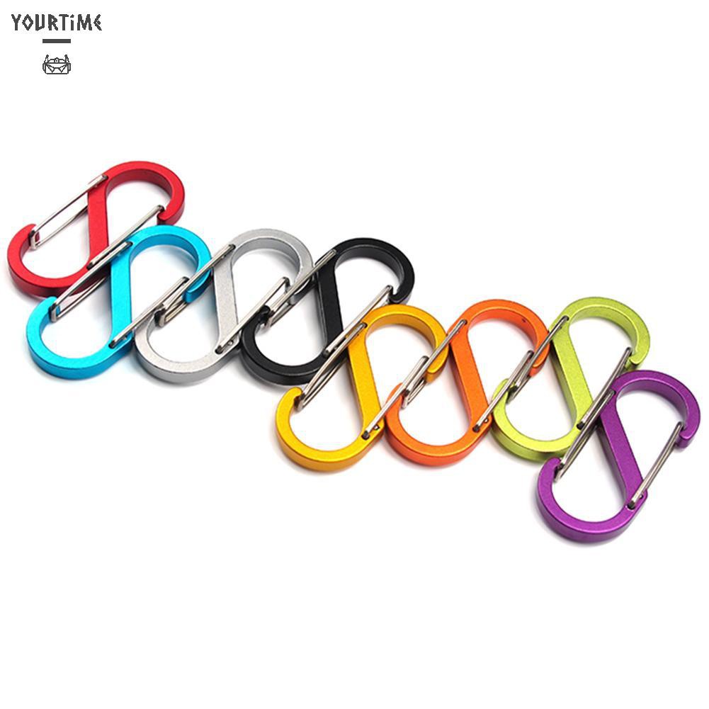 Móc Khóa Hình Chữ S Bằng Hợp Kim Nhôm 8 Kiểu Dáng