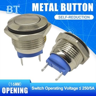 Công Tắc Nút Nhấn Tự Động 16MM 250V 5A Bằng Thép Không Gỉ Cho Xe Hơi