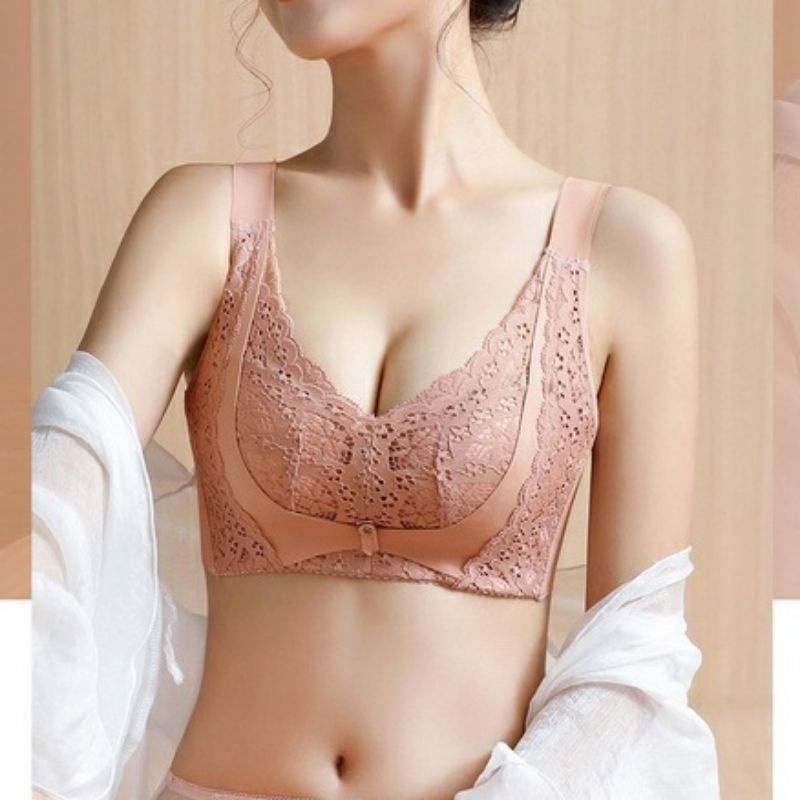 Áo lót không gọng ren bản lưng to 4 móc ôm gọn đẹp