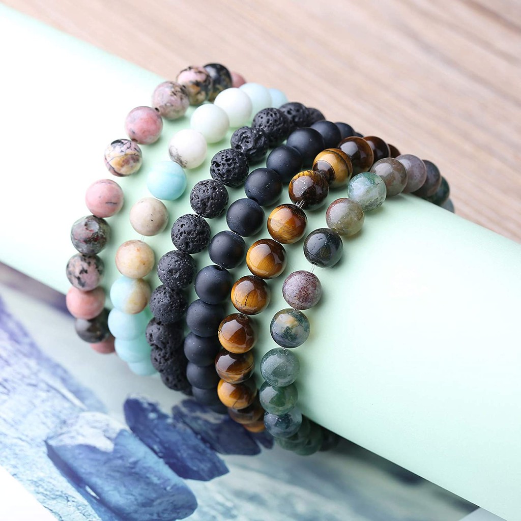 Vòng Tay Chuỗi Hạt Đá Mắt Hổ Tự Nhiên 6mm 8mm | BigBuy360 - bigbuy360.vn