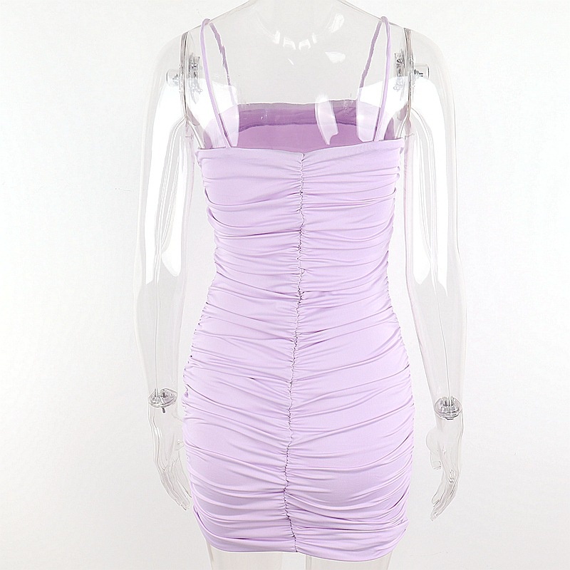 DUNEA Đầm ôm trễ vai phối bèo nhún quyến rũ dành cho nữ