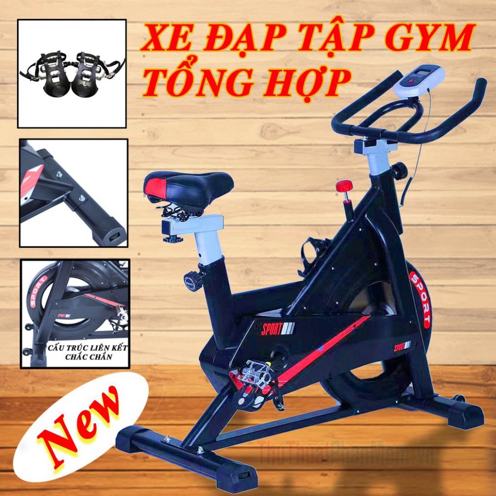 XE ĐẠP TẬP GYM TỔNG HỢP TẠI NHÀ SPINING GH - 707 - TẶNG KÈM BÌNH GIỮ NHIỆT  - THIẾT KẾ SANG TRỌNG- CHỨC NĂNG THÔNG MINH