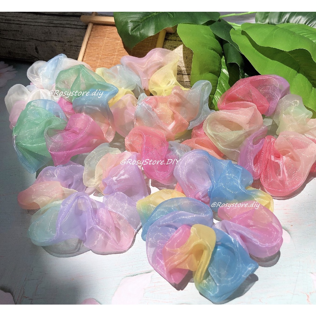 [Ảnh thật]CỘT TÓC VẢI SCRUNCHIES VOAN CẦU VỒNG - PHONG CÁCH ULZZANG PHỤ KIỆN THỜI TRANG NỮ GIÁ RẺ ĐẸP