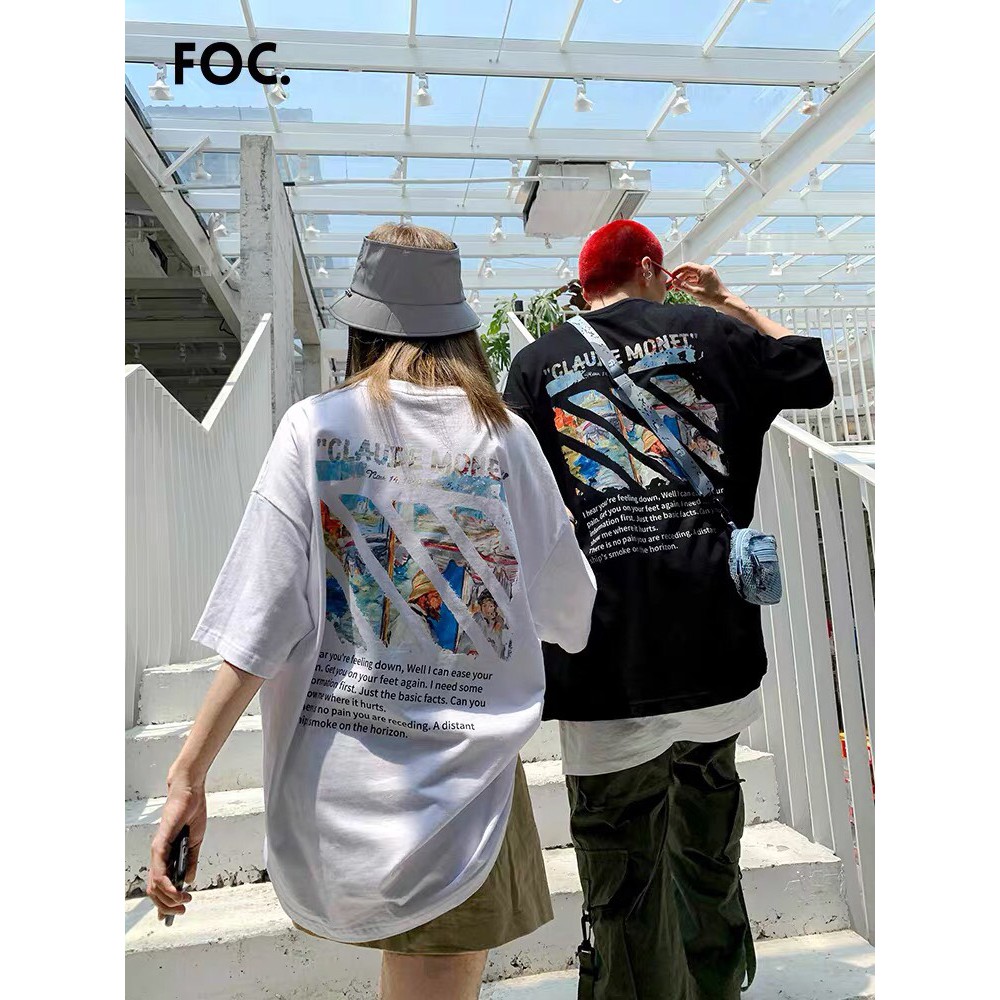 Áo Thun FOC CLAUDE MONET Unisex Tay Lỡ Form Rộng MH.SHOPEE