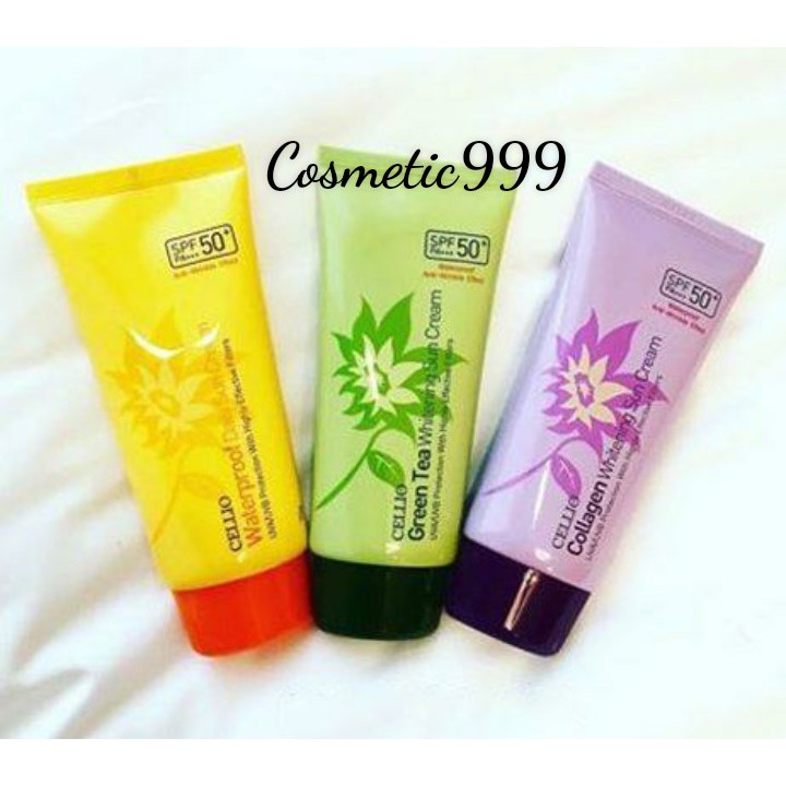 Kem Chống Nắng Cellio Collagen Whitening Sun Cream SPF50+ PA+++ -cosmetic999