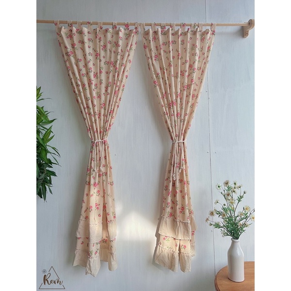 RÈM HOA BÈO 2 TẦNG, TRANG TRÍ CỬA SỔ, DECOR