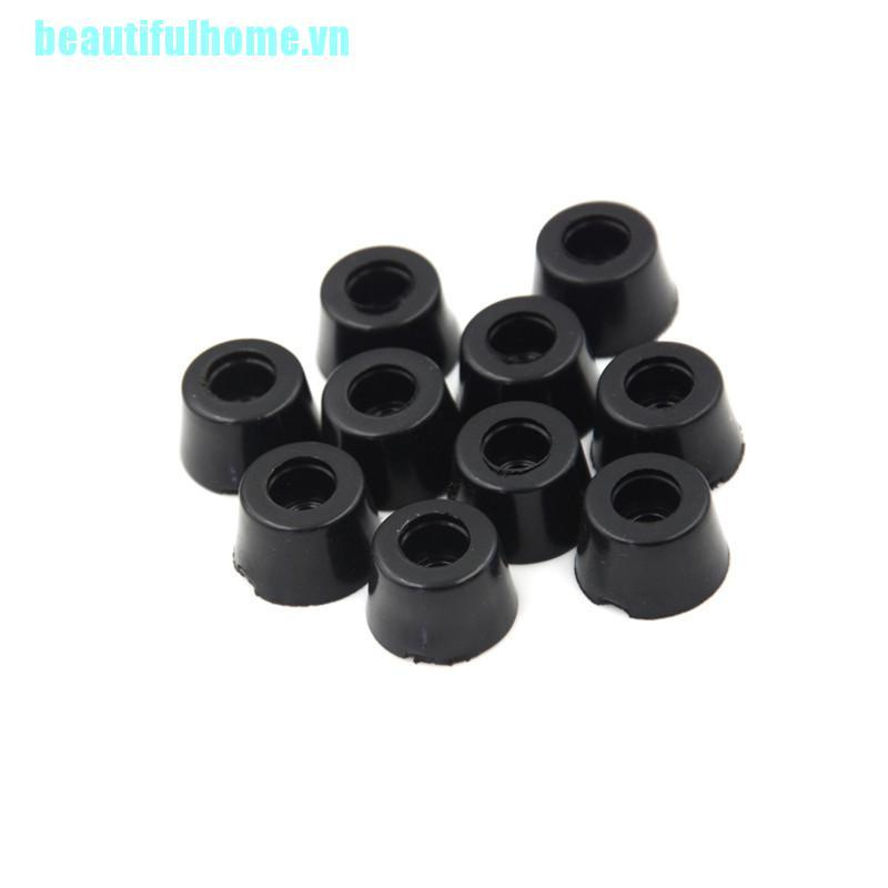 (Hàng Mới Về) Set 10 Miếng Cao Su Tròn 17x10mm Bọc Chân Đàn Guitar