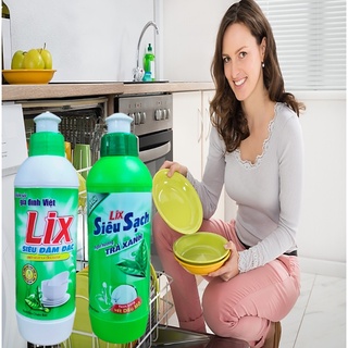 Nước rửa chén lix hương trà xanh 200gr siêu đậm đặc,siêu sạch