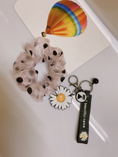 CỘT TÓC SCRUNCHIES - Voan chấm bi