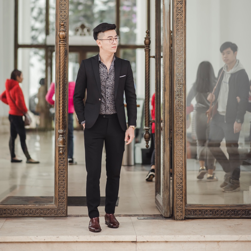 Vest nam Hàn Quốc Edana Menswear cao cấp không nhăn , không xù cho người 45 - 78 kg