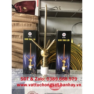 Kim thu sét bằng đồng 3 nhánh bán kính bảo vệ 50m