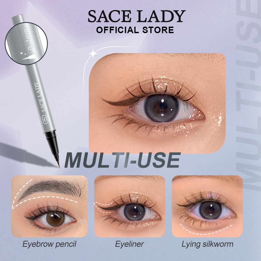 Bút kẻ mắt SACE LADY tơ tằm tự nhiên siêu mỏng đa năng kẻ mắt/ kẻ chân mày/ kẻ mí dưới