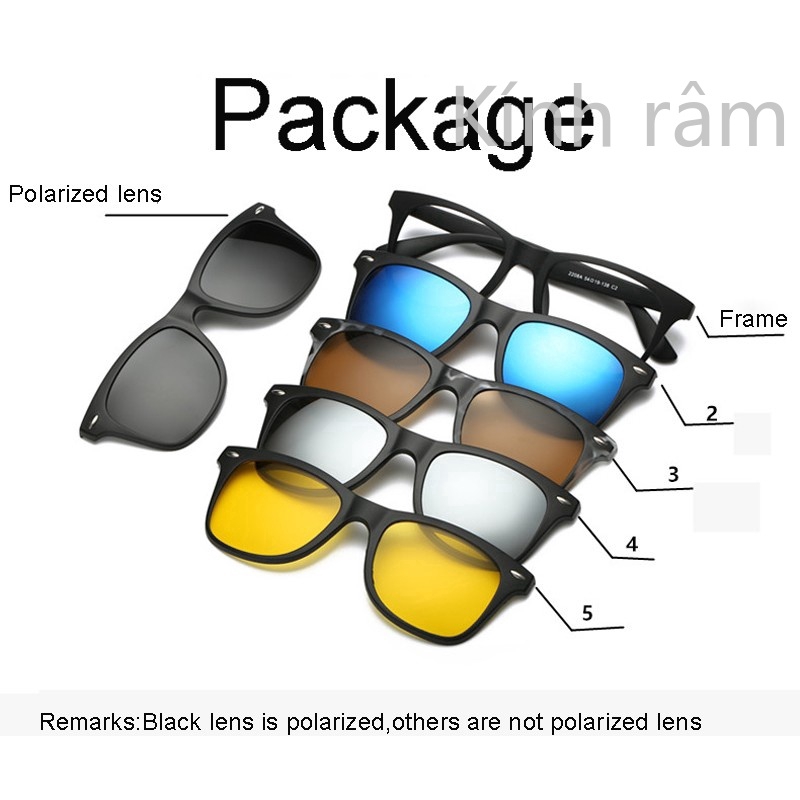 Kính râm với 5 kiểu ống phân cực