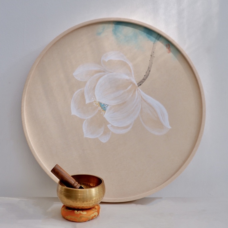 Chuông Xoay Nepal, Bát Hát, Singing Bowl Chữa Lành, Chuông Xoay Kèm Dùi Và Đế Gấm Size 8cm, 11cm, 15cm Yoga, Thiền