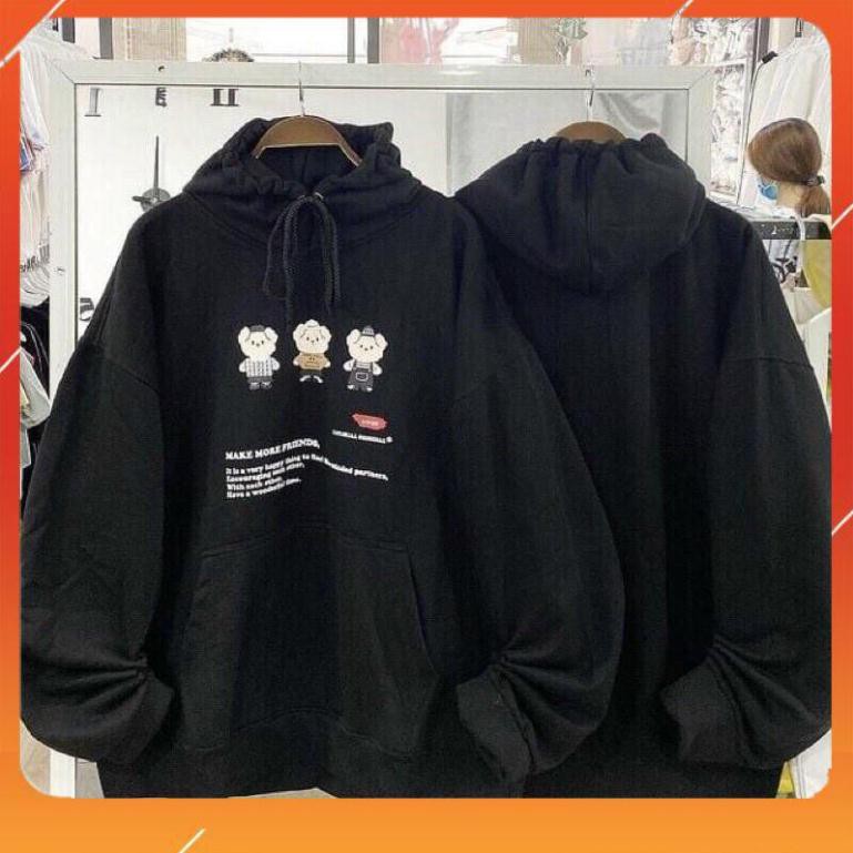[Lên đồ là Đẹp] Áo Hoodie Tay Phồng 3 Chú Lợn Hai Màu Form Rộng Siêu HOT | BigBuy360 - bigbuy360.vn