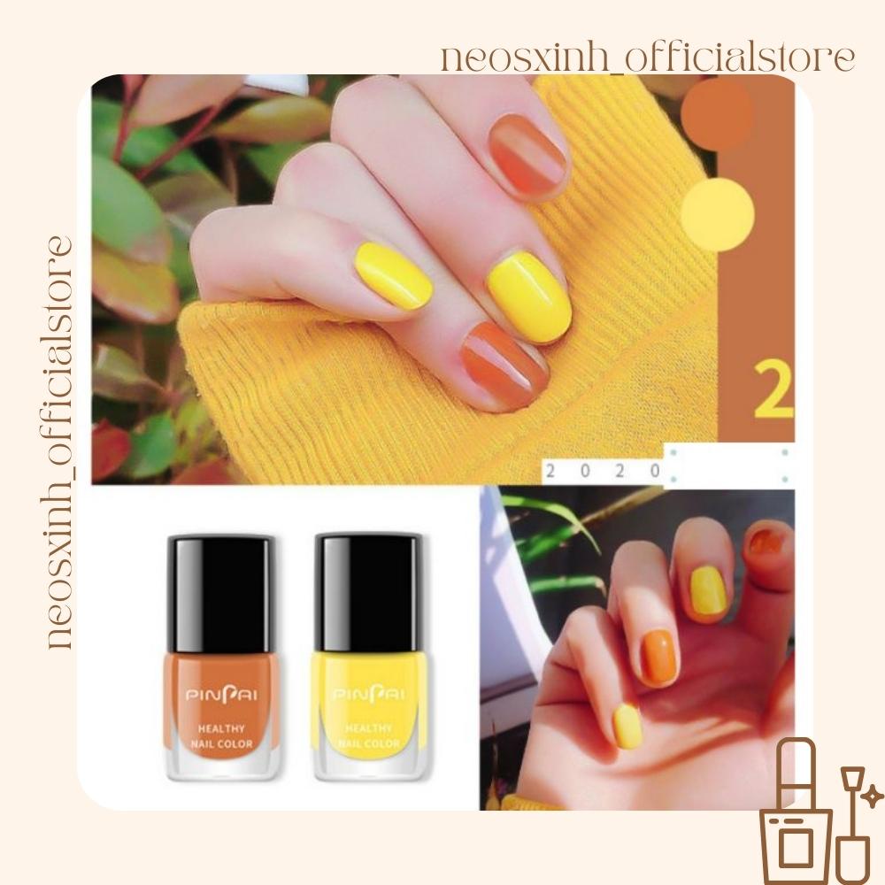 Sơn Móng Tay Pinpai Màu Nude Đen Trắng Trong Suốt Kim Tuyến Pastel Tím - Neosxinh Nails