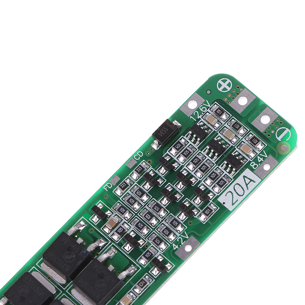 Bảng Mạch Bảo Vệ Sạc Pin Lithium 3S 20A 18650 Bms Pcb 12.6Vms