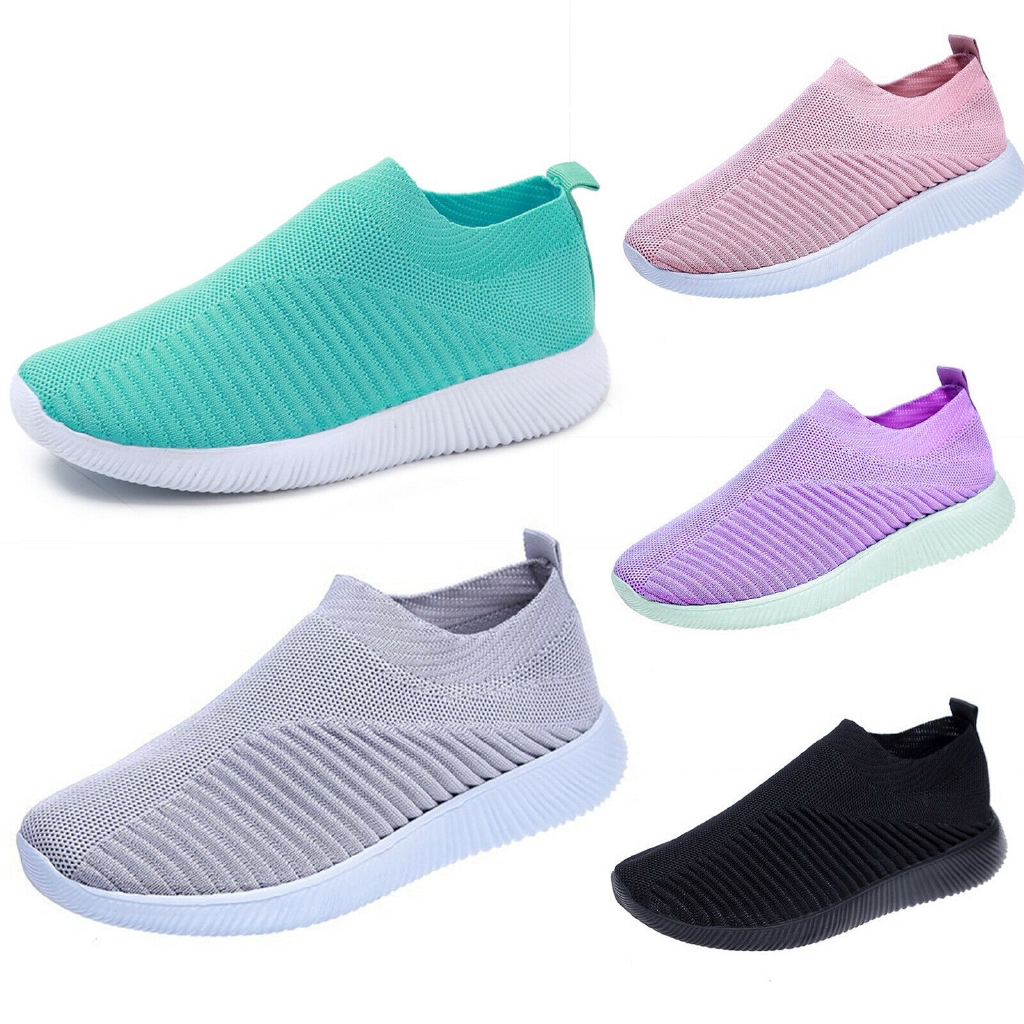 Giày sneaker thể thao nữ bằng thun lưới