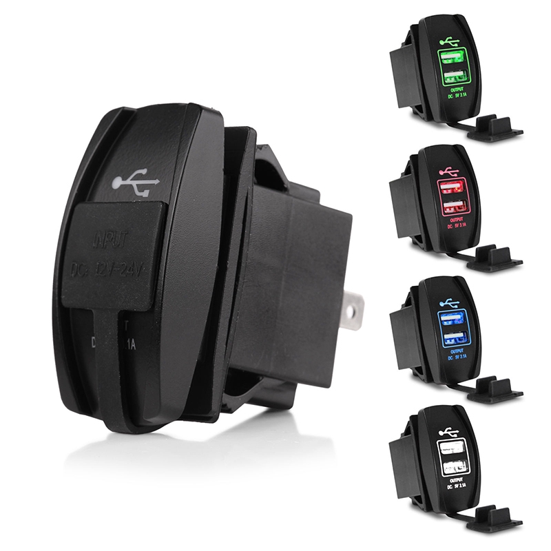 Ổ cắm bật lửa thuốc lá trên ô tô sạc nhanh điện thoại USB kép