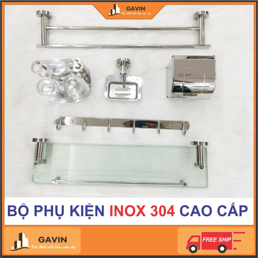 Bộ phụ kiện gương inox 304 hàng dày dặn chắc chắn