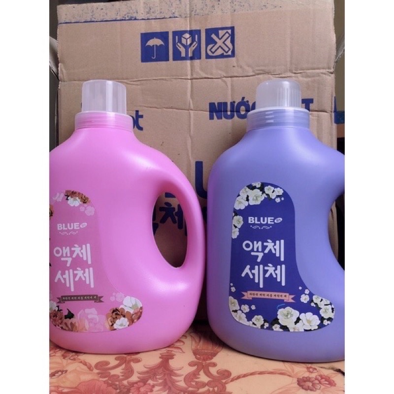 Nước giặt BLUE Hàn Quốc 2in1 lưu hương thơm can 2lít