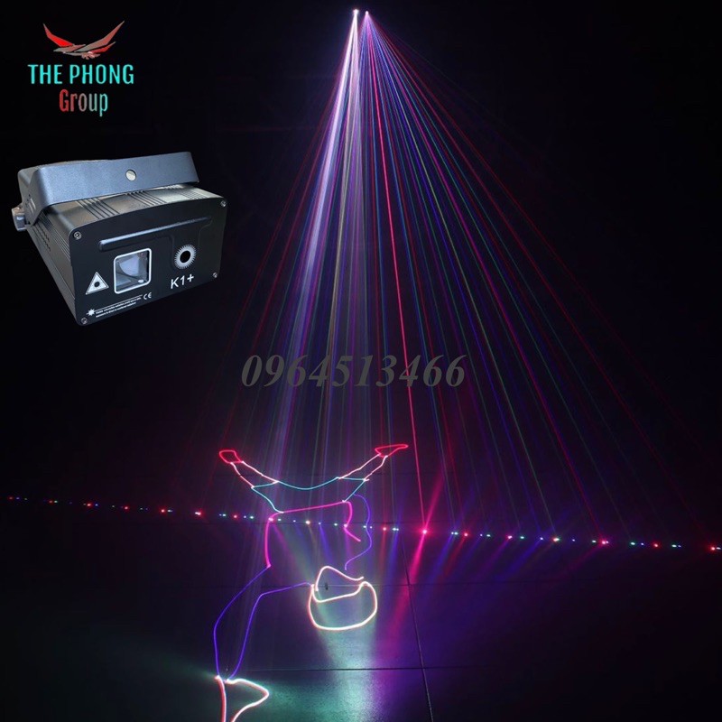 Đèn Laser Chiếu Hình 7D - K1+. Cảm Ứng Theo Nhạc Dùng Cho Phòng Karaoke Và Phòng bay - Magic Store SG.