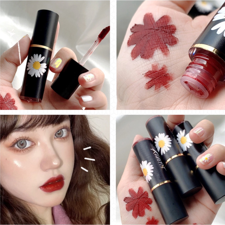 Ảnh thật  Son kem lì HOA CÚC ĐEN K935 nội địa lipstick mịn lì màu chuẩn lâu trôi